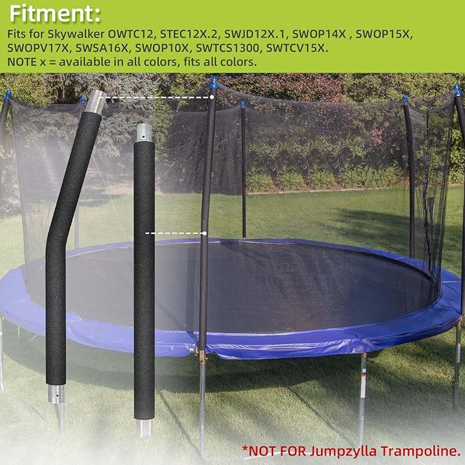 Trampoline Poles Replacement for Skywalker Or Jumpzylla,Galvanized Trampoline Enclosure Pole for