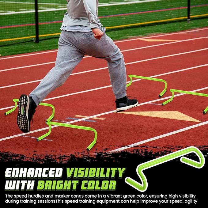 5 Pcs Speed Agility Training Hurdles Detachable Durable Equipment Plyometric and All Purpose Speed