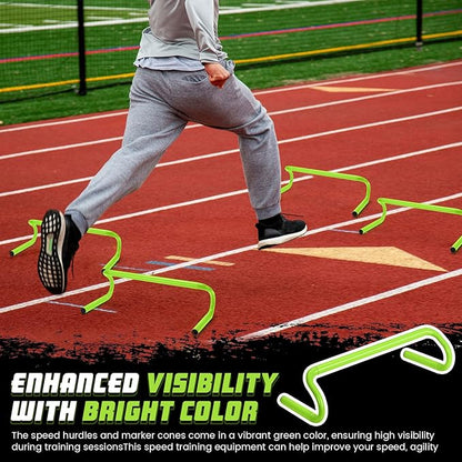 5 Pcs Speed Agility Training Hurdles Detachable Durable Equipment Plyometric and All Purpose Speed