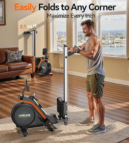 YOSUDA Magnetic/Water Rowing Machine for Home - Rower Machine Use with Bluetooth, App Supported