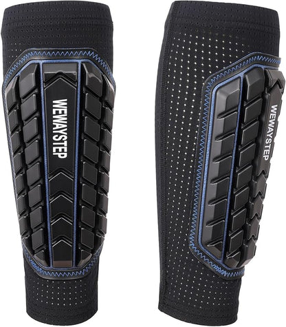 Shin Guards Soccer Kids Youth, Adult Shin Guards with Honeycomb Padding，Breathable & Anti-Slip Calf