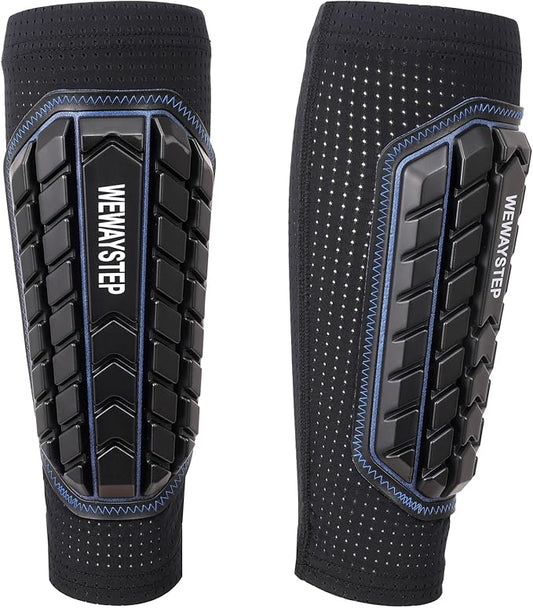 Shin Guards Soccer Kids Youth, Adult Shin Guards with Honeycomb Padding，Breathable & Anti-Slip Calf
