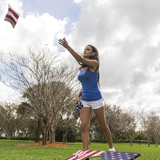 Cornhole Set, Regulation/Tailgate Size Cornhole Boards with 8 Bean Bags and Carrying Case, 4x2/3x2