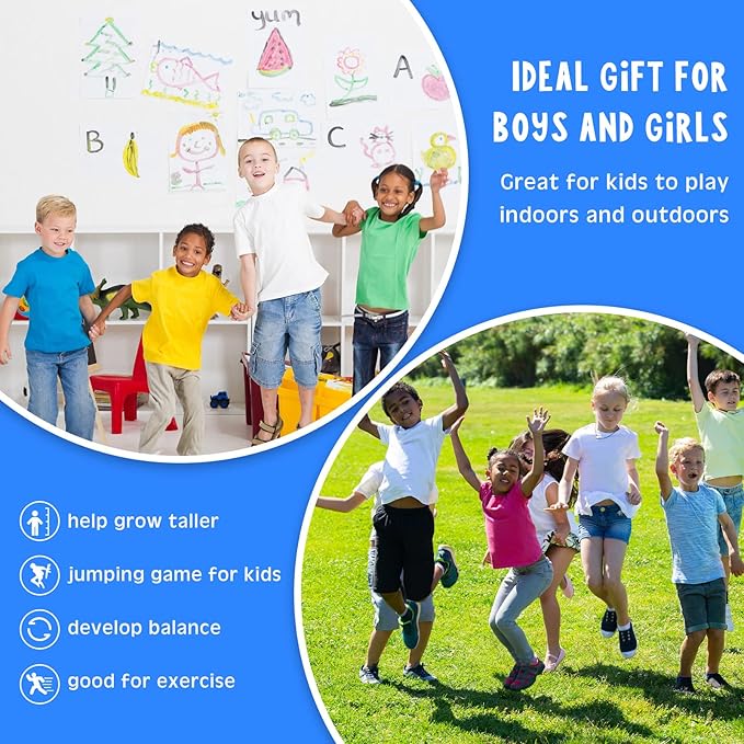Leitee 2 Pack Pogo Stick for Kids Age 6 and Up, Suitable for 40-80 lbs, Soft Foam Jump Stick, Pogo