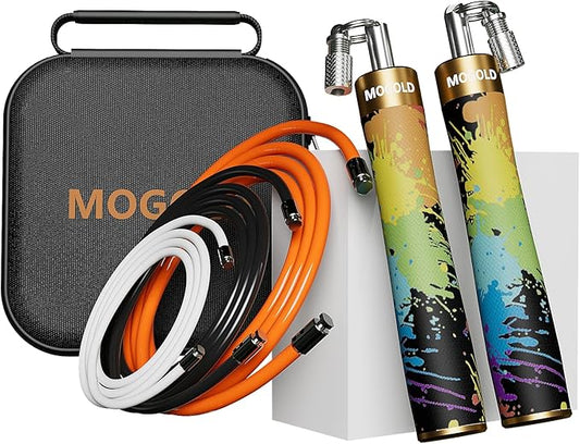 Weighted Jump Rope for Men Women -Interchangeable 1/5lb 1/4lb 1/2lb Heavy jump ropes - 360 Degree