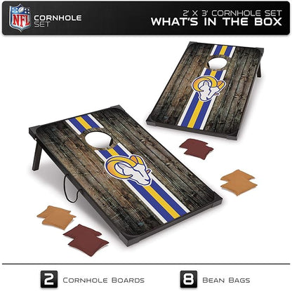 Wild Sports NFL 2' x 3' MDF Deluxe Cornhole Set - with Corners and Aprons