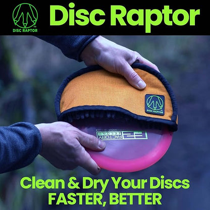 The Original Disc Golf Cleaning Tool with Microfiber & Turf | Flying Disc Golf Towel Accessories &