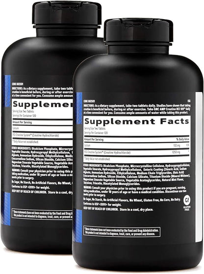 GNC AMP Creatine HCl 189, Targeted Muscle Builder and Recovery Supplement, Fast Absorbing