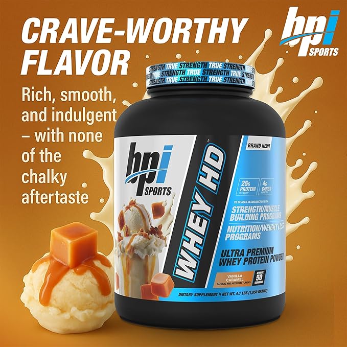 BPI Sports Whey HD Ultra Premium Protein Powder Isolate | Workout Whey Protein Powder For Men &