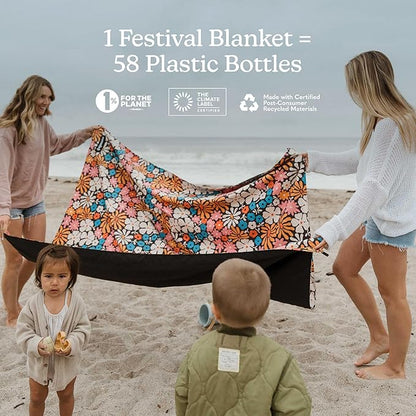 Nomadix Festival Blanket - Perfect for Picnics, Camping, & Lawn Seating - Plush Top & Water