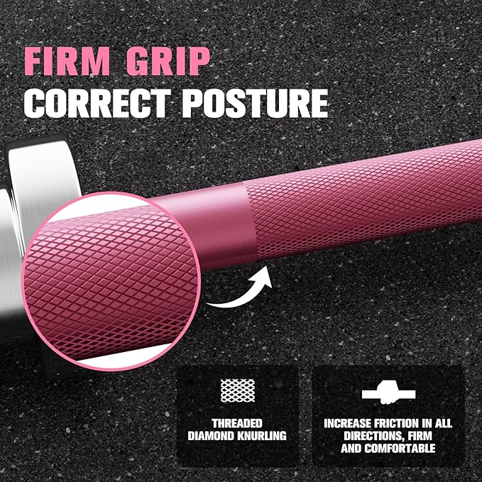 RITFIT Olympic Barbell 4ft/4.8ft/6ft - 2 Inch Weight Bar for Strength Training, Weightlifting