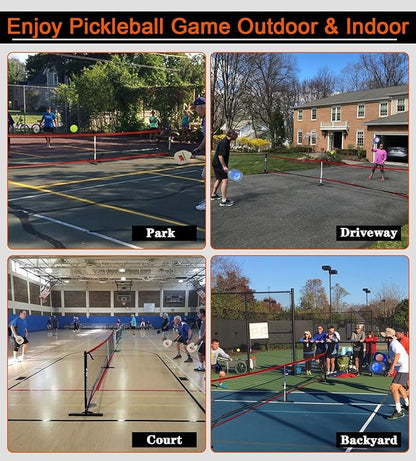 Pickleball Net for Driveway, Portable Pickleball Net System with Regualtion Size 22FT Pickle Ball