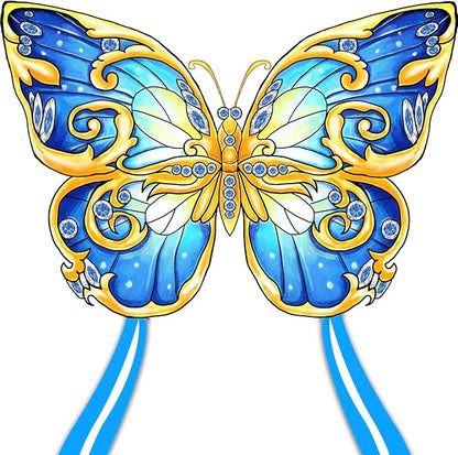 Xida Butterfly Kite for Kids & Adults, Easy to Fly, Ages 4-8, Large Kite with 300ft Handle, Perfect