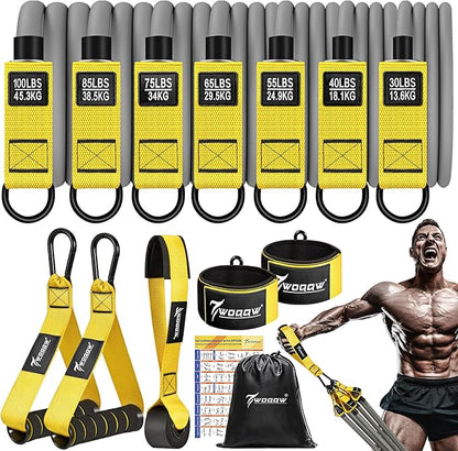 Heavy Resistance Bands for Working Out, 350lbs/450lbs Exercise Bands with Handles, Workout Bands