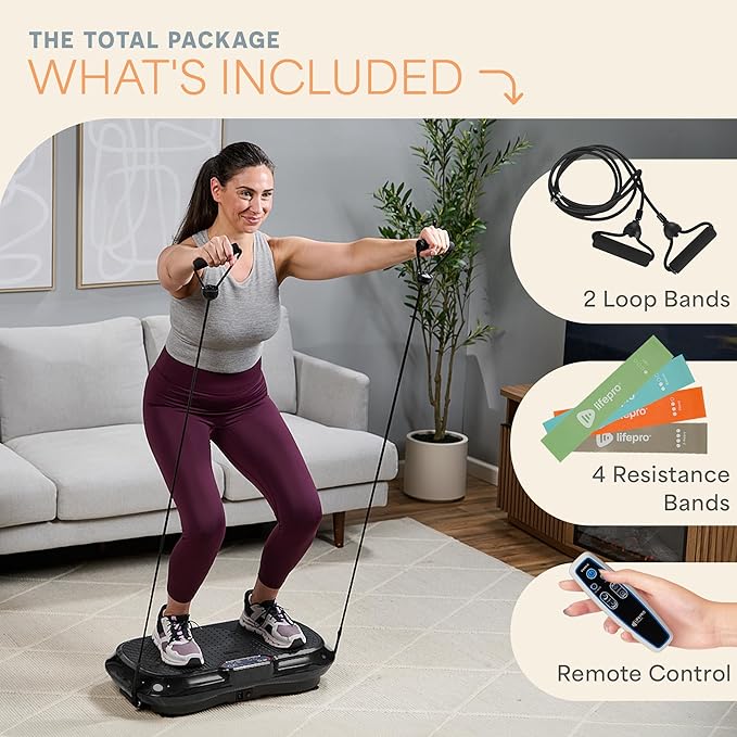 Lifepro Waver Vibration Plate Exercise Machine for Lymphatic Drainage, Muscle Activation, Full-Body