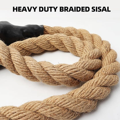 GSE Games & Sports Expert Gym Sisal Climbing Rope, Heavy Workout Rope for Indoor/Outdoor Workouts