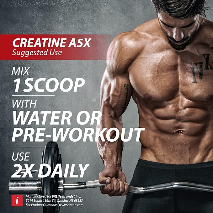 iSatori Creatine A5X with Creatine Monohydrate & Betaine Anhydrous for Muscle Growth, Strength