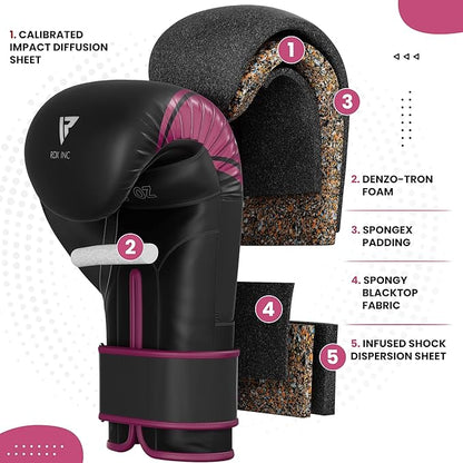 RDX Kids Boxing Gloves, 6oz 4oz Junior Training Mitts, Maya Hide Leather Ventilated Palm, Muay Thai