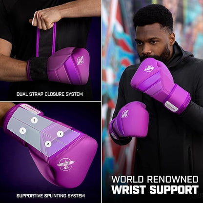 Hayabusa T3 Boxing Gloves for Men and Women Wrist and Knuckle Protection, Dual-X Hook and Loop