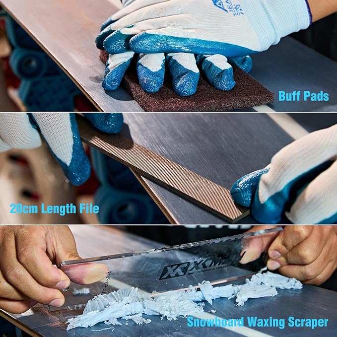 XCMAN Complete Ski Snowboard Tuning and Waxing Kit with Waxing Iron,Universal Wax,Edge