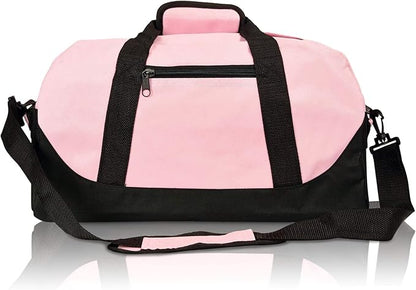 DALIX 18" Two Tone Duffle Bag Medium Black Red Blue Gold Pink Purple Gray