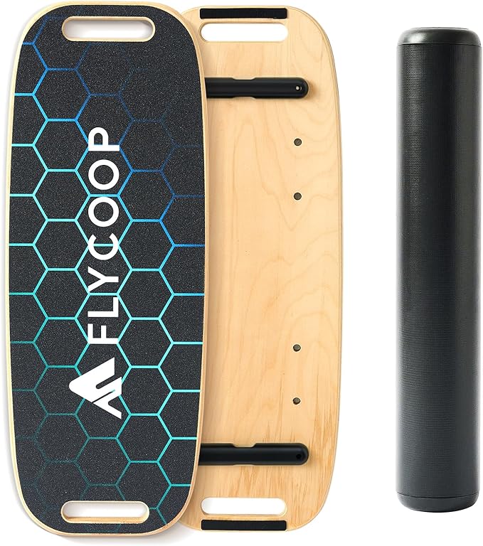 Balance Board for Adult with Adjustable Stoppers: 3 Modes Wobble Board with Roller Exercise