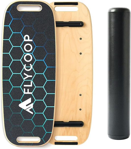 Balance Board for Adult with Adjustable Stoppers: 3 Modes Wobble Board with Roller Exercise