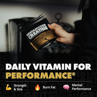 Gains in Bulk Instantized Creatine Monohydrate for Women and Men, Soluble Pre Workout Powder