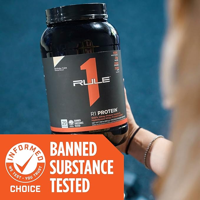 Rule 1 R1 Protein Whey Isolate - with 25g Protein & 6g BCAA Exclusively from Isolated & Hydrolyzed