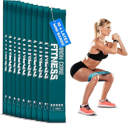 Latex Mini Resistance Bands Sets for Trainers, Bootcamp, Gym for Men and Women in Fun Colors