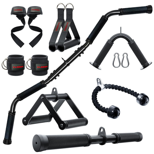 Cable Attachments for Gym,Cable Machine Accessories for Home Gym, Triceps Pull Down Attachment, LAT