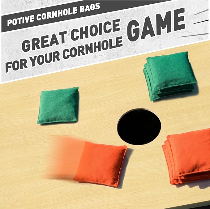 Cornhole Bags Set of 8 Regulation Corn Hole Bean Bags for Cornhole Game, Professional Weather