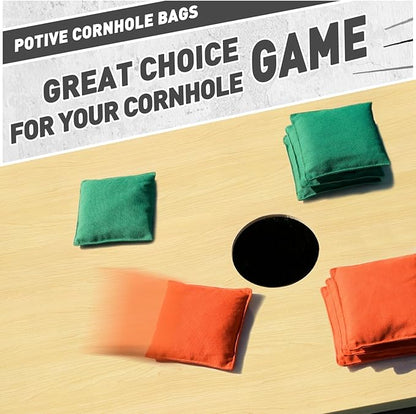 Cornhole Bags Set of 8 Regulation Corn Hole Bean Bags for Cornhole Game, Professional Weather