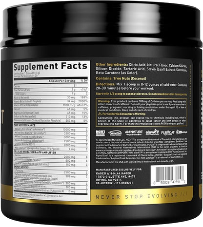 Kaged Pre Workout Powder Pre-Workout Elite for Men & Women, High Stimulant for Energy, Focus
