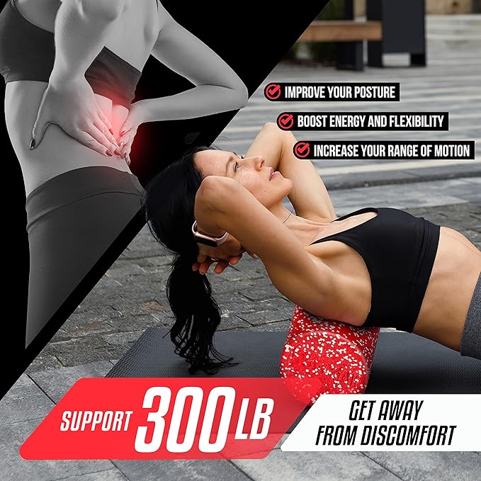 Yes4All High-Density EPP Round Back Roller Foam, Exercise Foam Roller for Yoga, Pilates &