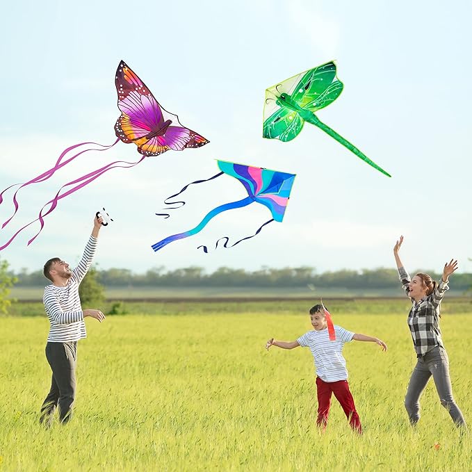 Large Kites for Adults Kites for Kids Ages 4-8， 8-12 Beach Park Outdoor Game Activities, Gifts for