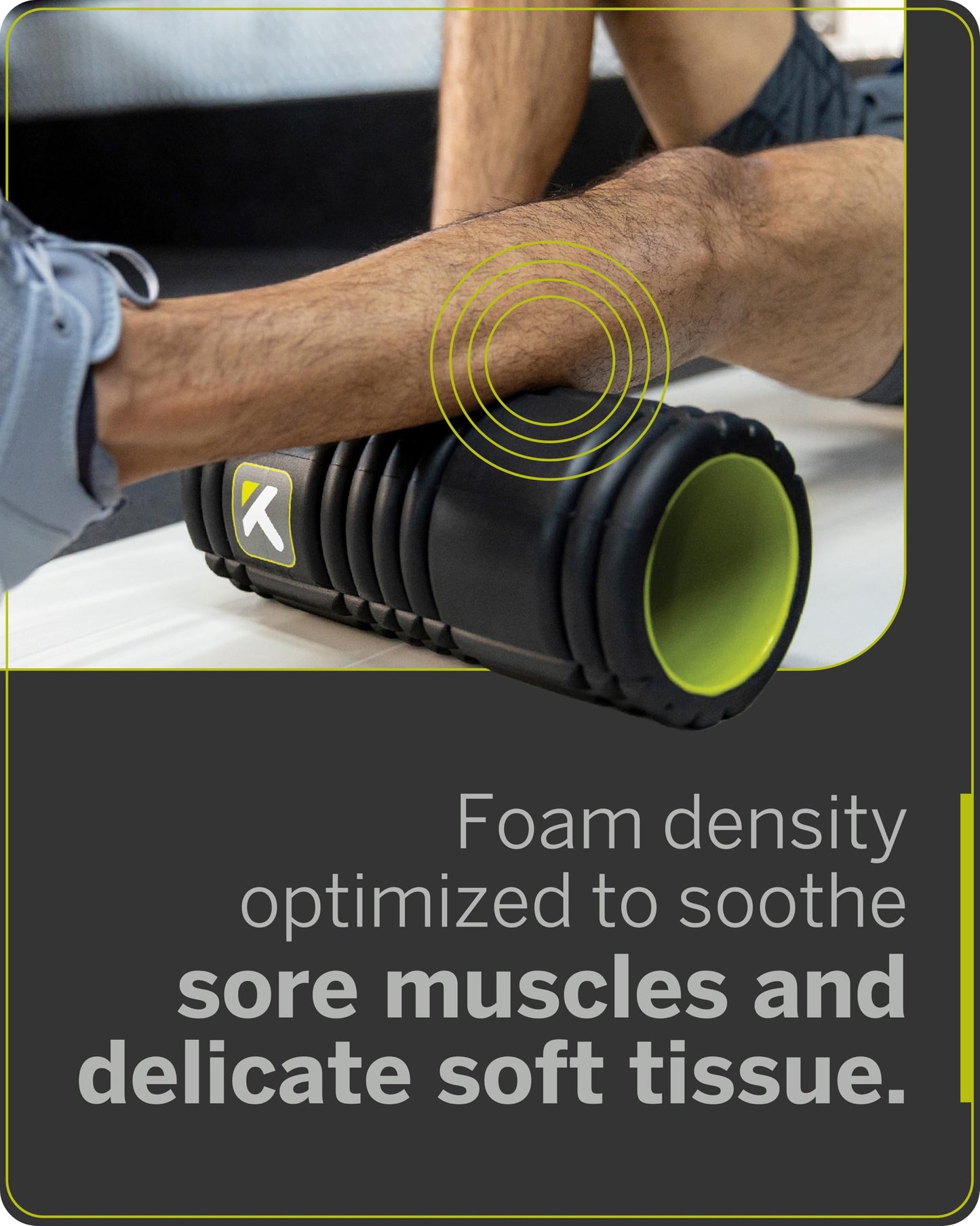 TriggerPoint Grid 1.0 Foam Roller - 13" Multi-Density Massage Roller for Deep Tissue & Muscle