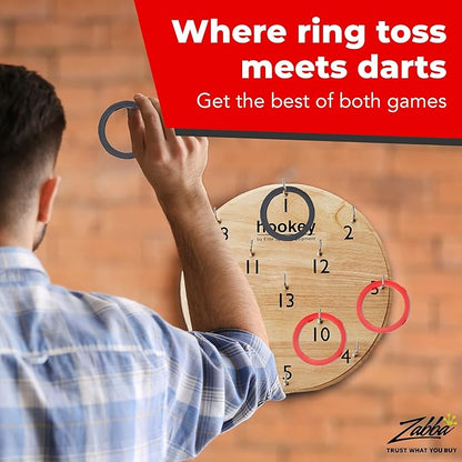 Elite Sportz Equipment Ring Toss Game | Sturdy Wooden Board Set for Kids Outdoor Games | Camping