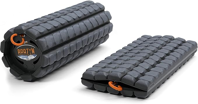 Morph Foam Roller (Alpha-Midnight) Collapsible Travel Foam Roller for Back Pain Relief, Workout