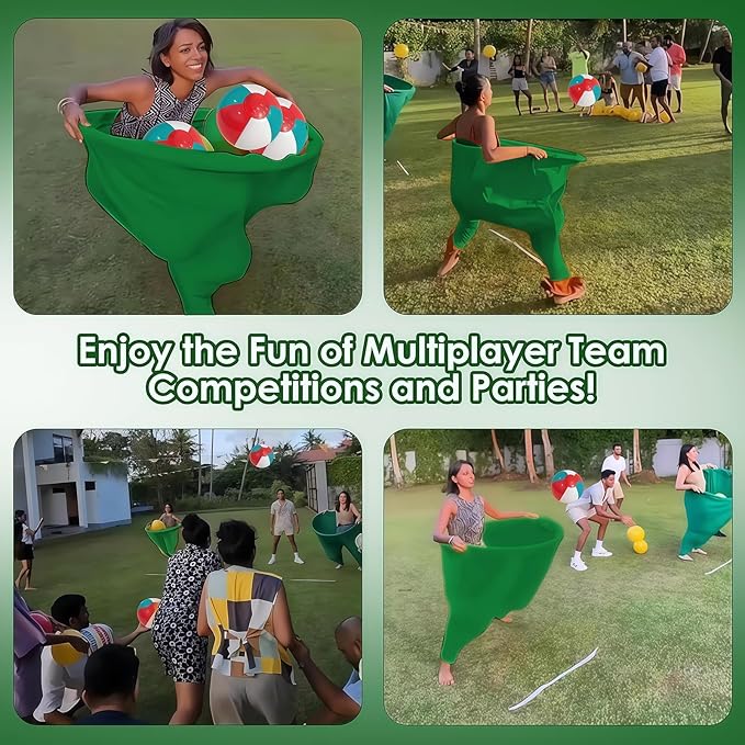Giant Granny Pants Toss Game Set - Funny Outdoor Party Game with 1 Pair of Giant Pants, 6 Bouncy