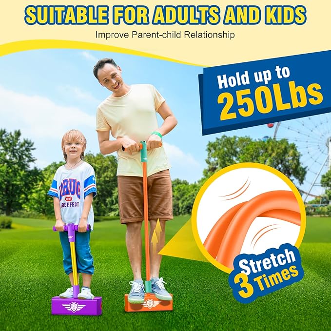 CUUGO LET'S GO! CG Jumping Promotes Growing Taller- Pogo Stick Foam Pogo Jumper for Kids, Toys for