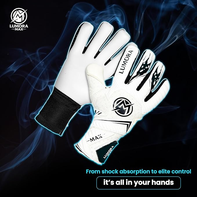 Goalkeeper Gloves-Professional Negative Cut Goalie Gloves with Contact Max Grip, 4mm Foam Padding &