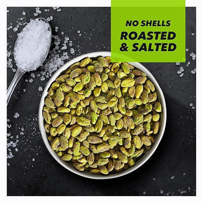 Wonderful Pistachios No Shells, Roasted and salted Nuts, 2.5 Ounce Bag (Pack of 8), Protein Snack