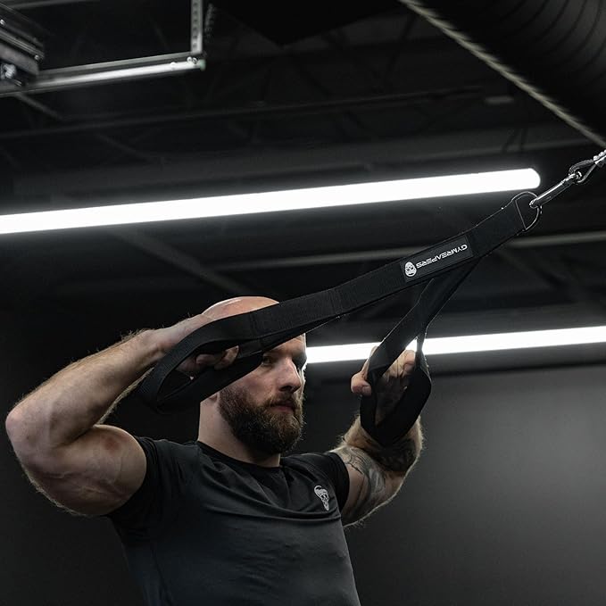 Gymreapers Tricep Rope Cable Attachment - Multi-Workout Tricep Pull Down Cable Attachment - Perfect