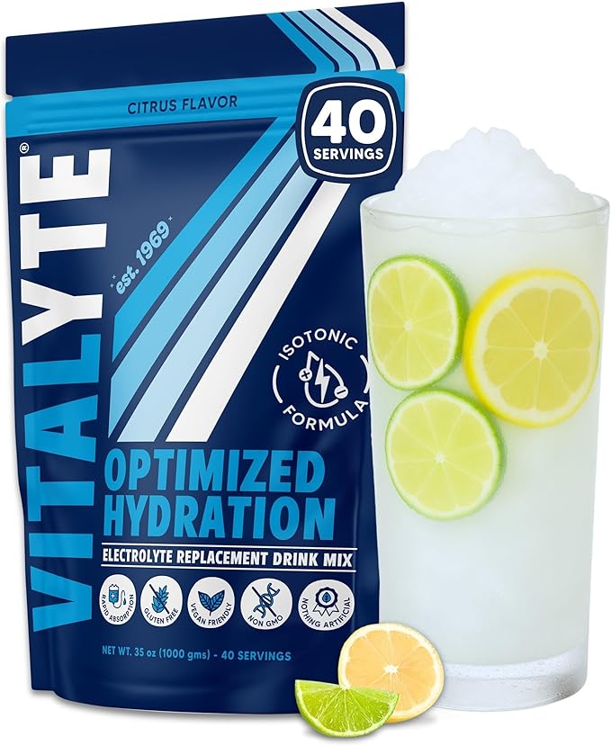 Vitalyte Electrolyte Powder Drink Mix, Isotonic Electrolyte Hydration Mix, Gluten Free Post Workout