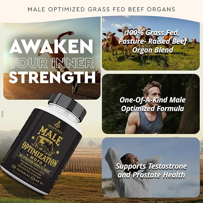 Ancestral Supplements Mofo, Supplements for Men, Support for Energy Levels and Overall Men's Health