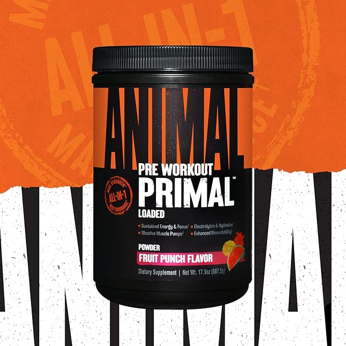 Animal Primal Muscle Hydration + Preworkout Powder ??Contains Beta Alanine, 3DPump, Caffeine &