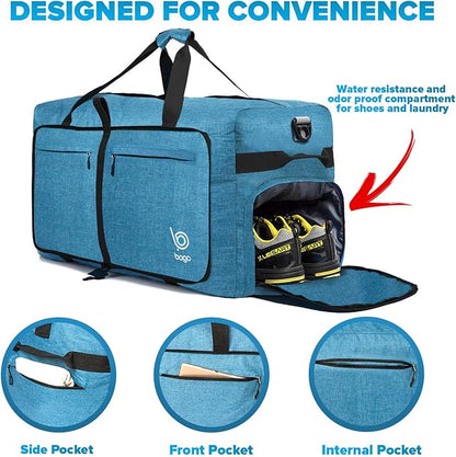 Bago Large Foldable Duffel Bags for Traveling Women & Men - 120L Packable Duffle Bag for Travel