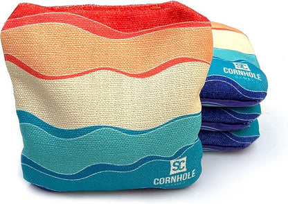 Professional Dual Sided Cornhole Bags- 16 oz 6x6 w/Premium Resin Fill - Official Tournament