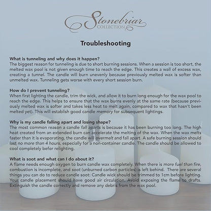 Stonebriar Unscented White Tall Pillar Candles, 65 Hour Burning Candle Pillars, Perfect for Decor